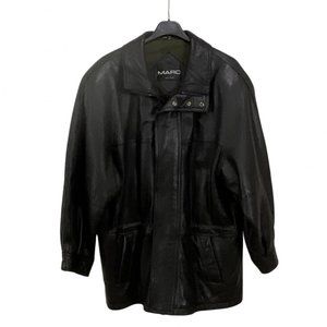 MARC New York Mens Black Leather Jacket